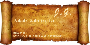 Jakab Gabriella névjegykártya